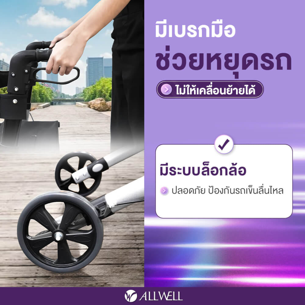 รถเข็นช่วยเดิน ALLWELL WALK A (สีเงิน)_5